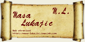 Maša Lukajić vizit kartica